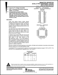 SNJ54ACT373J datasheet:  OCTAL D-TYPE TRANSPARENT LATCHES WITH 3-STATE OUTPUTS SNJ54ACT373J