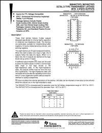 SNJ54ACT573J datasheet:  OCTAL D-TYPE TRANSPARENT LATCHES WITH 3-STATE OUTPUTS SNJ54ACT573J