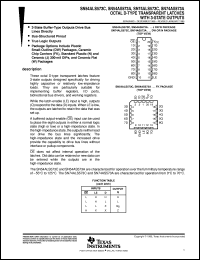 JM38510/38201B2A datasheet:  OCTAL D-TYPE TRANSPARENT LATCHES WITH 3-STATE OUTPUTS JM38510/38201B2A