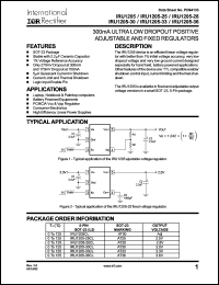 IRU1205-30CL datasheet: 300mA ultra low dropout positive fixed 3.0V regulator IRU1205-30CL