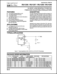 IRU1206-18CD datasheet: 1A very low dropout positive fixed 1.8V regulator IRU1206-18CD