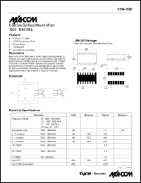EFM-1900 datasheet: 1850-1980 MHz,surface mount mixer EFM-1900