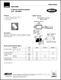 EKIN2-420DX datasheet: 410-430 MHz,I/Q demodulator EKIN2-420DX
