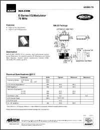 EKIN2-70 datasheet: 70 MHz,I/Q modulator EKIN2-70