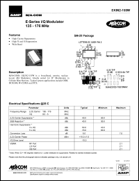 EKIN2-155W datasheet: 135-176 MHz,I/Q modulator EKIN2-155W