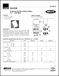 ELCM-1H datasheet: 0.5-500 MHz,surface mount mixer ELCM-1H