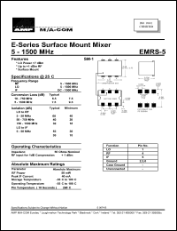 EMRS-5 datasheet: 5-1500 MHz,  surface mount mixer EMRS-5
