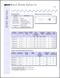 2085-6010-00 datasheet: 1-18 GHz, back diode detector 2085-6010-00