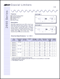 2690-1001 datasheet: 1-2 GHz, coaxial limiter 2690-1001