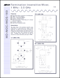 MDC-169SMA datasheet: 1 MHz-3.5 GHz,  termination insensitive mixer MDC-169SMA