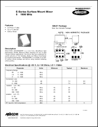 MAMXES0001 datasheet: 5-1900 MHz, surface mount mixer MAMXES0001