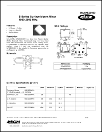 MAMXES0009 datasheet: 1800-2000 MHz, surface mount mixer MAMXES0009