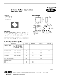 MAMXES0006 datasheet: 1805-1990 MHz, surface mount mixer MAMXES0006