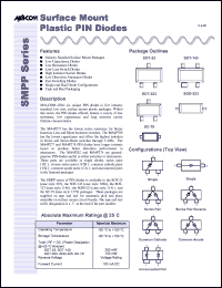 MA4P282-287T datasheet: 100 V, Surface mount plastic PIN diode MA4P282-287T