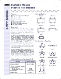 MA4P275CK-287T datasheet: 75 V, Surface mount plastic PIN diode MA4P275CK-287T