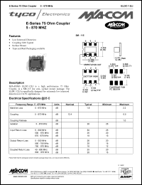 ELDC-12LI datasheet: 5-870 MHz, 75 Ohm coupler ELDC-12LI