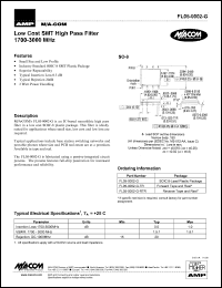 FL05-0002-G-RTR datasheet: 1700-3000 MHz, low cost SMT high pass filter FL05-0002-G-RTR