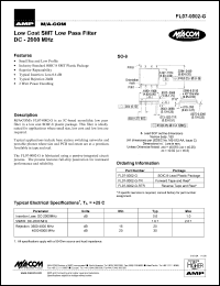 FL07-0002-G-TR datasheet: DC-2000 MHz, low cost SMT low pass filter FL07-0002-G-TR