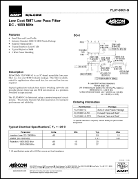FL07-0001-G-TR datasheet: DC-1000 MHz, low cost SMT low pass filter FL07-0001-G-TR