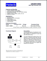 US2882L datasheet: CMOS high sensitivity latch US2882L