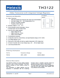 TH3122 datasheet: K-bus transceiver with integrated voltage regulator TH3122