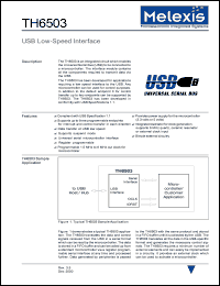 TH6503 datasheet: USB low-speed interface TH6503