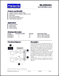 MLX90224BL datasheet: Dual hall-effect latch MLX90224BL