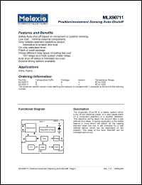 MLX90711S datasheet: Position/movement sensing auto-shutoff MLX90711S