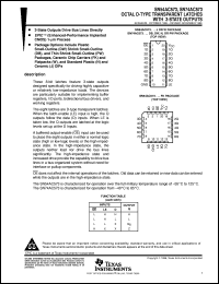 SN74AC573DW datasheet:  OCTAL D-TYPE TRANSPARENT LATCHES WITH 3-STATE OUTPUTS SN74AC573DW