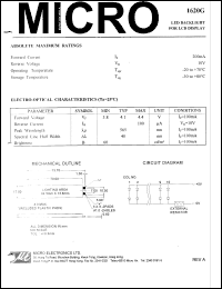 1620G datasheet: 10V led backlight for LCD display 1620G