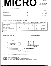 1623G datasheet: 10V led backlight for LCD display 1623G
