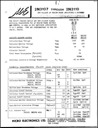 2N3109 datasheet: 800mW NPN silicon AF medium power transistor 2N3109