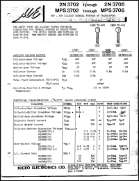 2N3706 datasheet: 360mW silicon general purpose AF transistor 2N3706