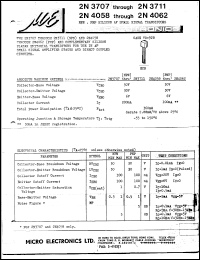 2N3711 datasheet: 360mW NPN silicon general purpose AF transistor 2N3711