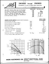 2N5822 datasheet: Complementary silicon AF medium power transistor 2N5822