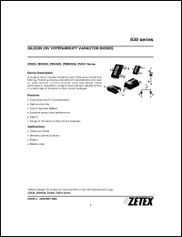ZMV833BTA datasheet: 28 V, silicon hyperabrupt varactor diode ZMV833BTA