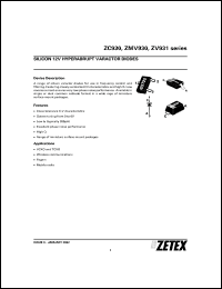 ZC933TA datasheet: 12 V, silicon hyperabrupt varactor diode ZC933TA