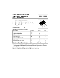 FCX1149A datasheet: PNP silicon  power transistor FCX1149A