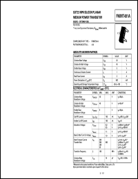 FMMT491A datasheet: NPN silicon planar medium power transistor FMMT491A