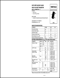 FMMT6520 datasheet: PNP silicon planar high voltage transistor FMMT6520