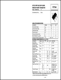 FZT549 datasheet: PNP silicon planar medium power transistor FZT549