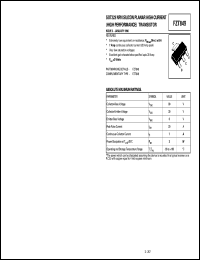 FZT849 datasheet: NPN silicon planar high current transistor FZT849