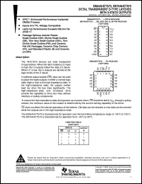SN74AHCT573DBLE datasheet:  OCTAL TRANSPARENT D-TYPE LATCHES WITH 3-STATE OUTPUTS SN74AHCT573DBLE