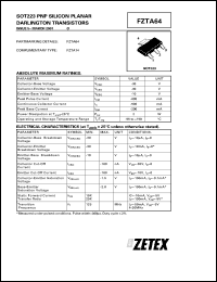 FZTA64 datasheet: PNP silicon planar darlington transistor FZTA64