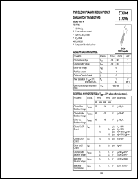 ZTX705 datasheet: PNP silicon planar medium power darlington transistor ZTX705