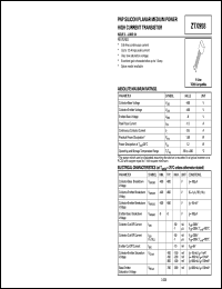 ZTX958 datasheet: PNP silicon planar medium power high current transistor ZTX958