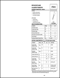 ZTX413 datasheet: NPN silicon planar avalanche transistor ZTX413