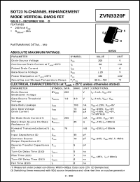 ZVN3320F datasheet: N-channel enhancement mode vertical DMOS FET ZVN3320F