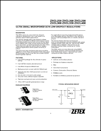 ZXCL300E5 datasheet: 3 V, Ultra small micropower low dropout regulator ZXCL300E5