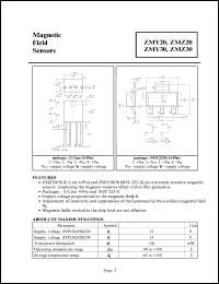 ZMY20TC datasheet: Magnetic field sensor ZMY20TC